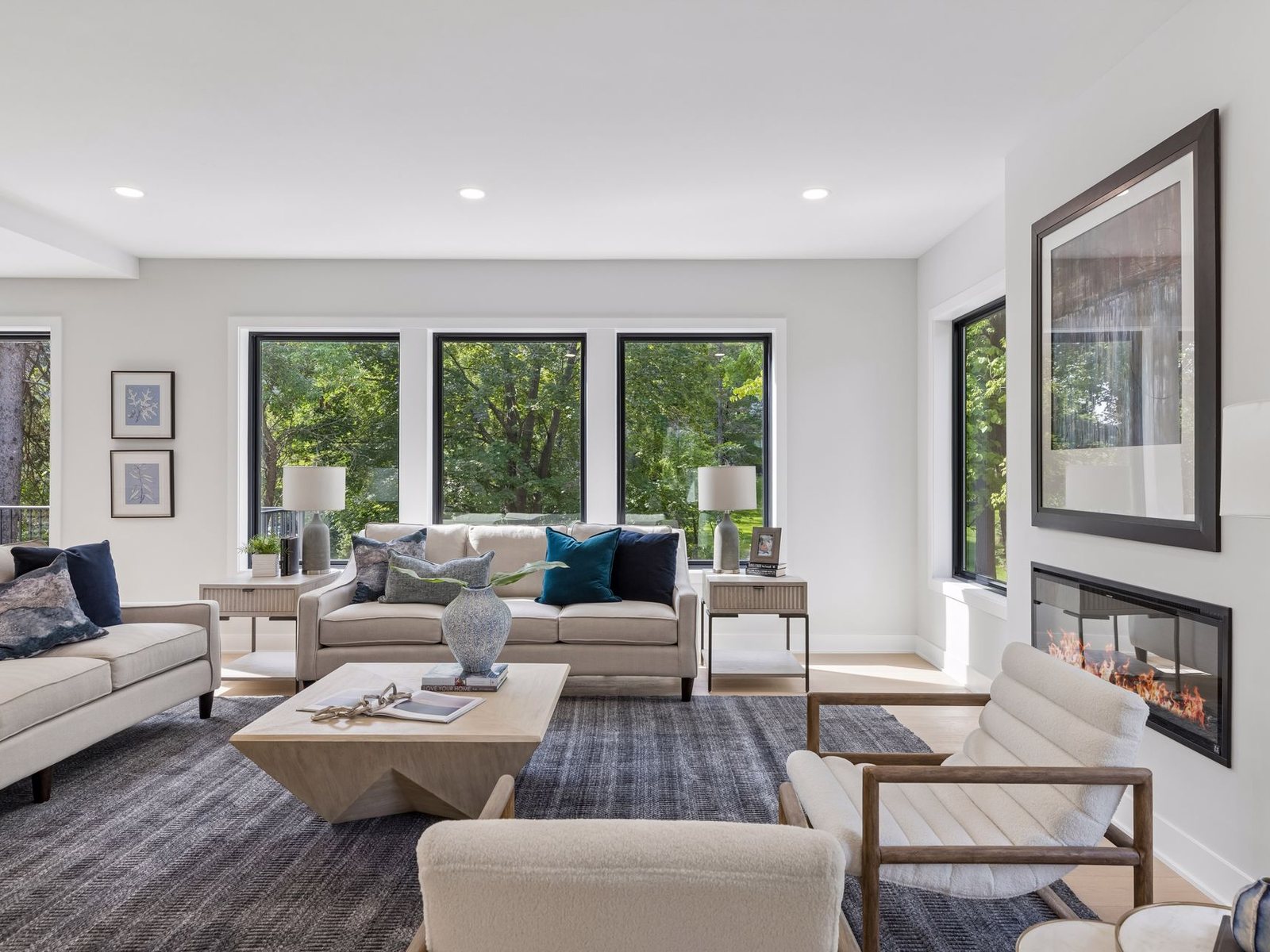 2631 Orchard Lane — Living room and fireplace