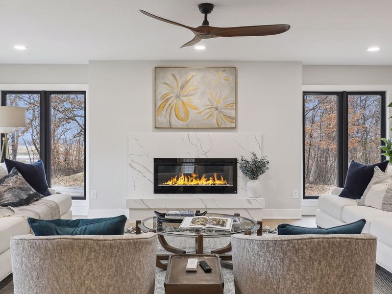 13855 Crest Avenue NE — Living room and fireplace