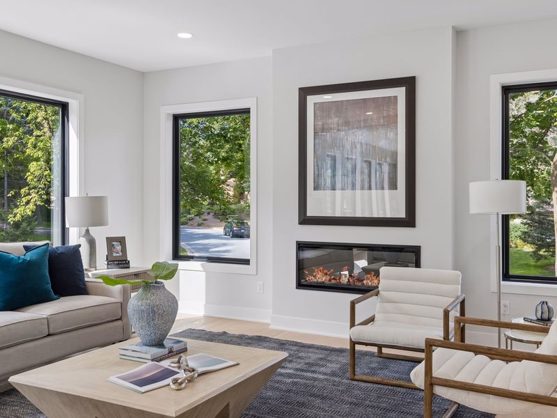 2631 Orchard Lane — Living room and fireplace